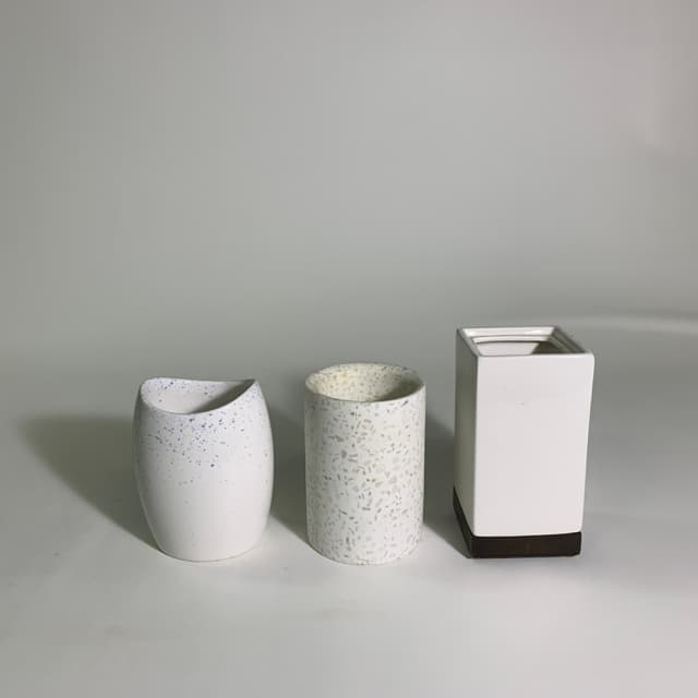 陶瓷白色牙刷漱口杯