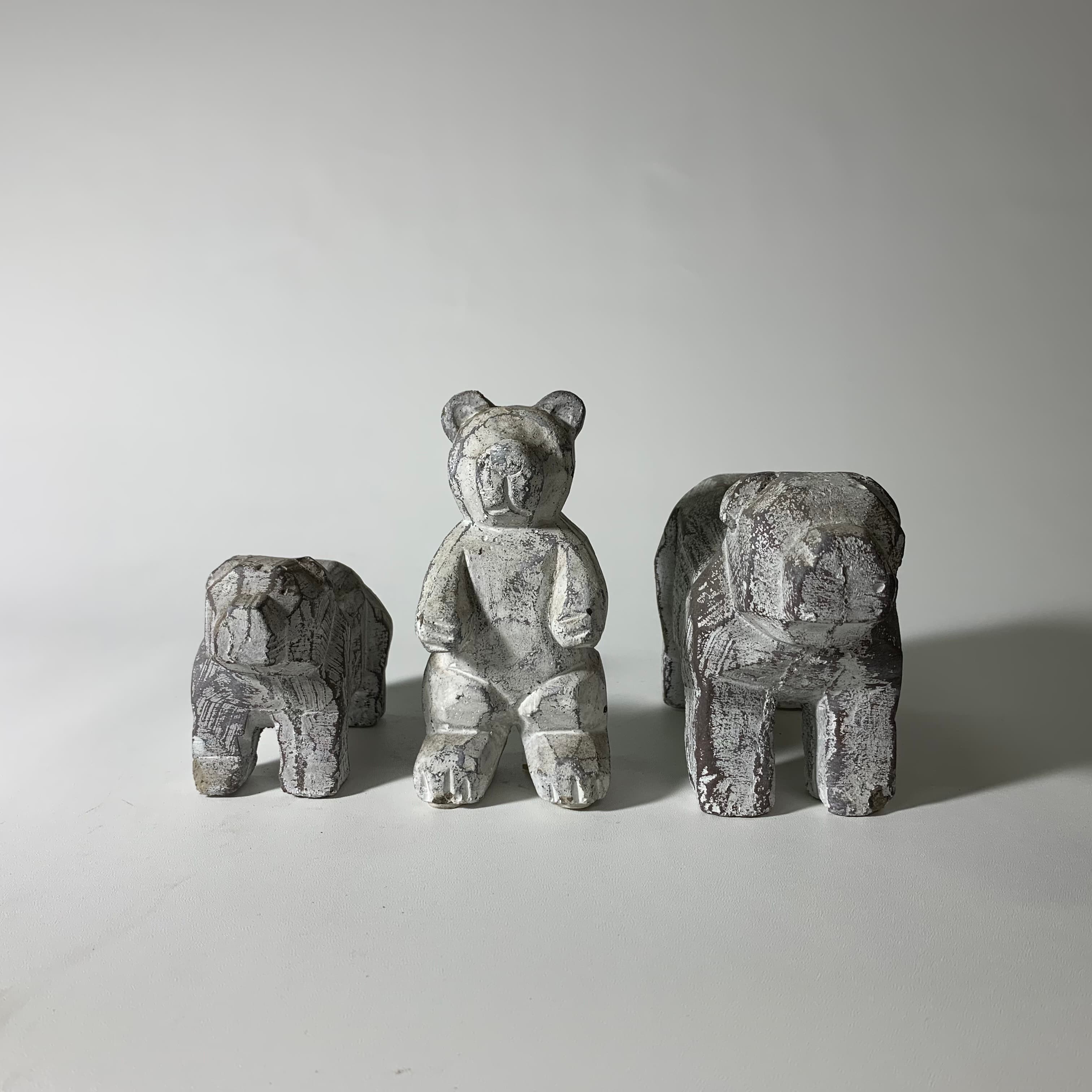 水泥灰色動物擺飾