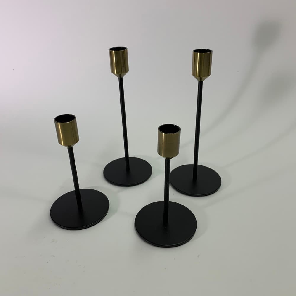 金屬棕色燭台組