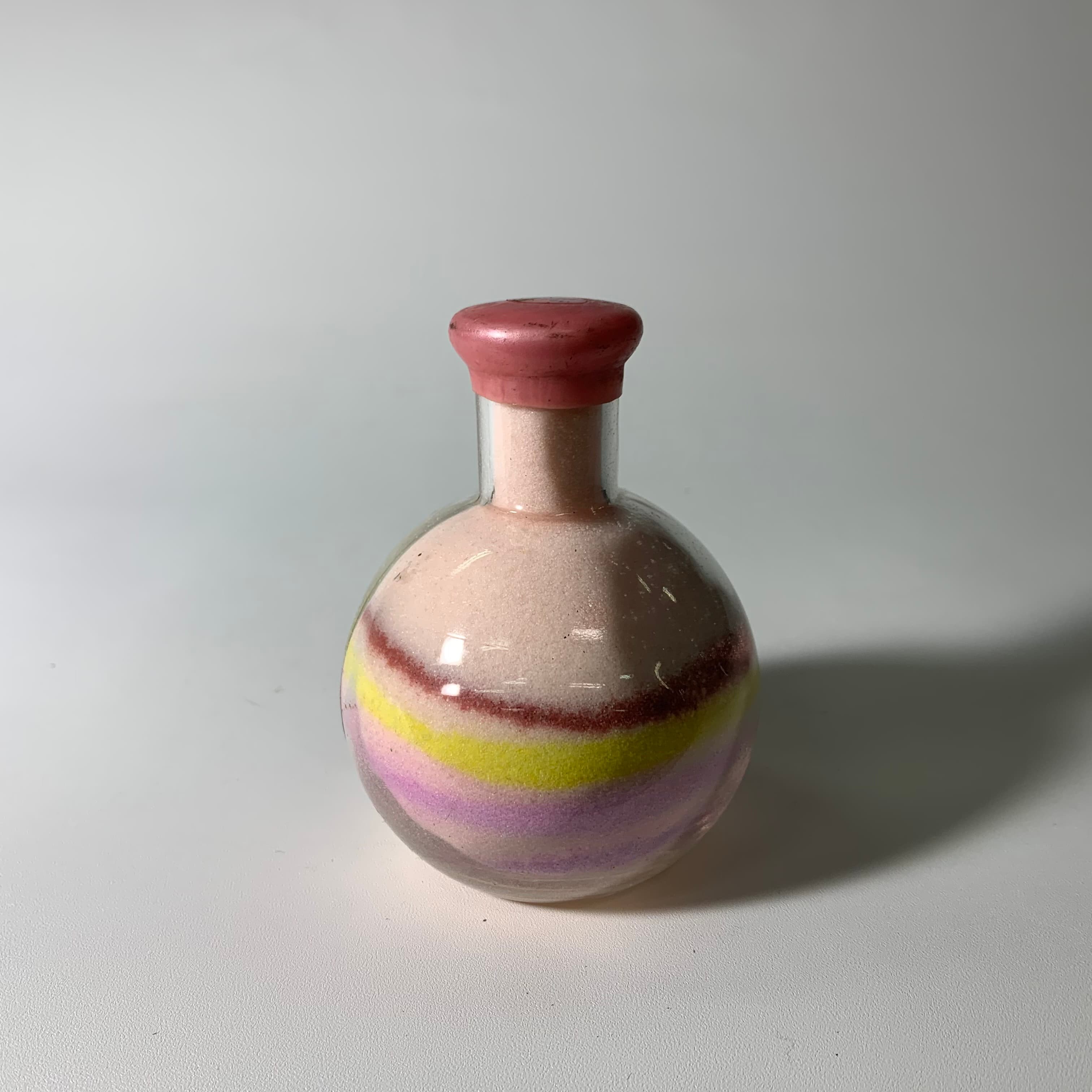 玻璃粉色裝飾沙瓶