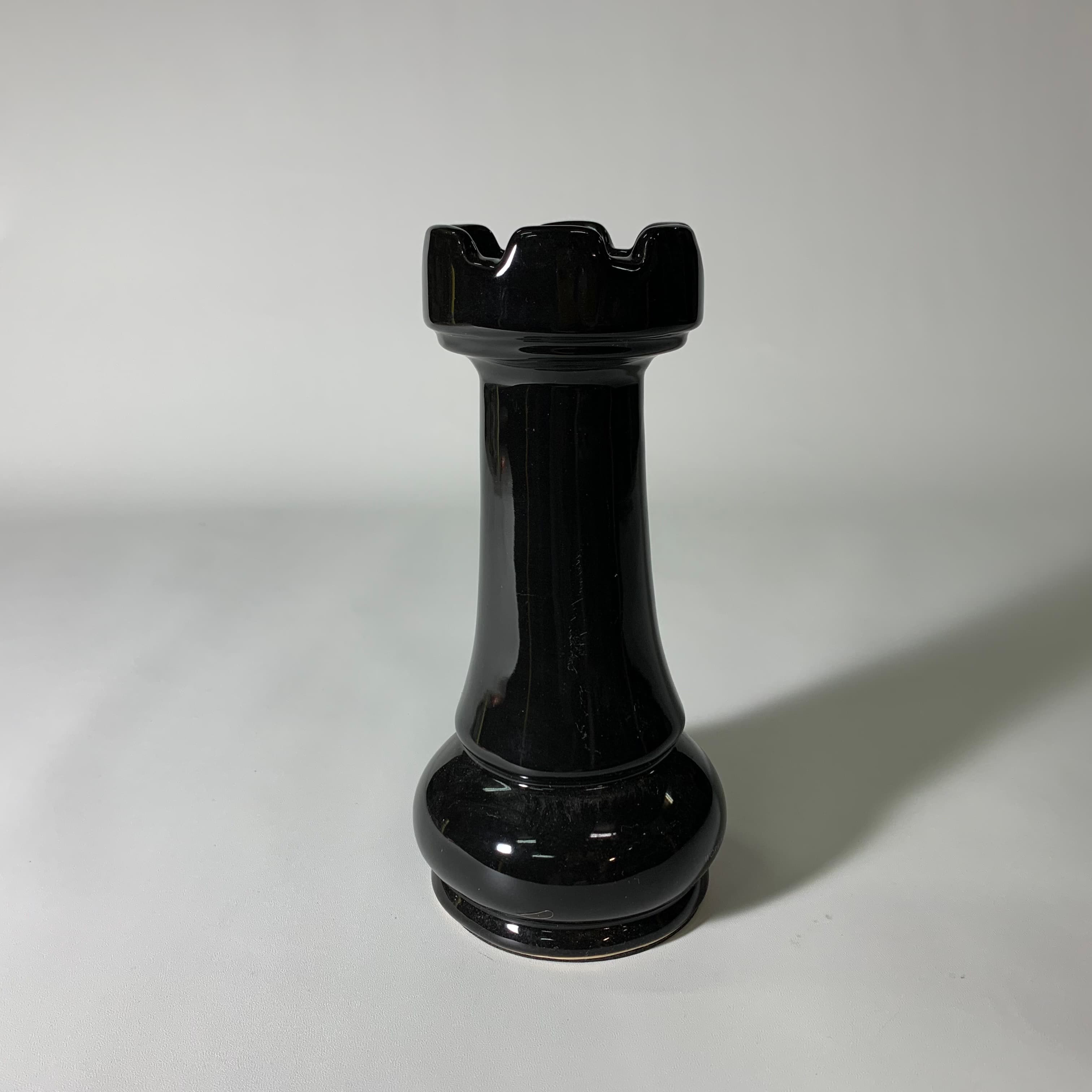陶瓷黑色西洋棋城堡擺飾