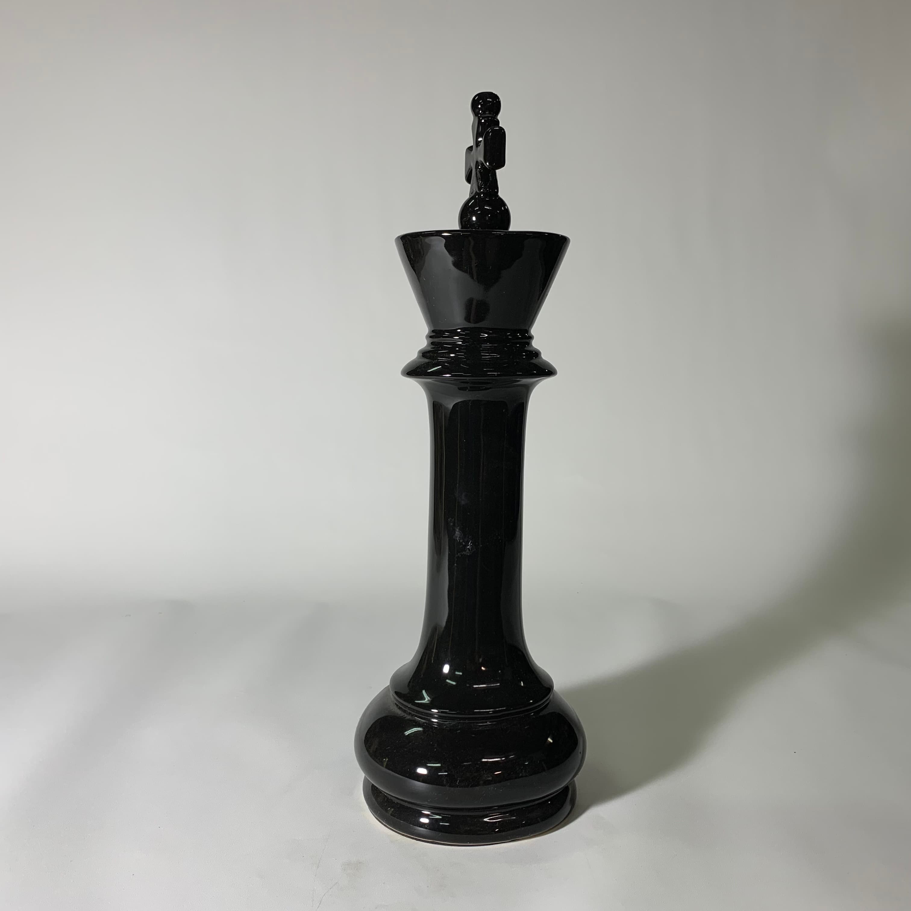 陶瓷黑色西洋棋國王擺飾
