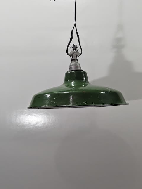 綠色工業風金屬吊燈(可加罩)