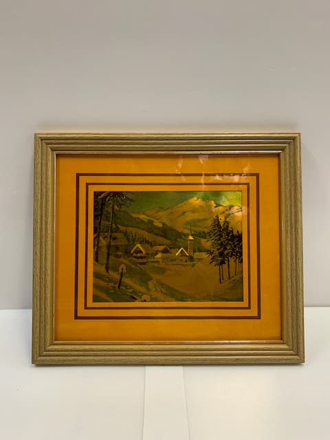 木框 山景房子圖