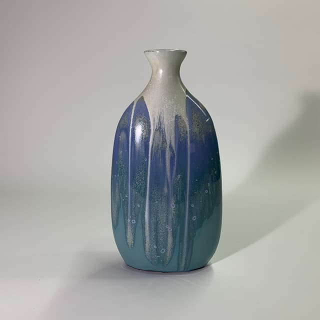 藍綠色高小口花瓶
