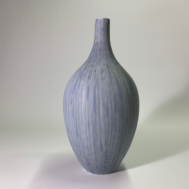 藍色條紋花瓶