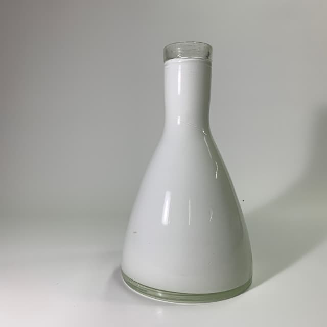 小口霧白色陶瓷花瓶大
