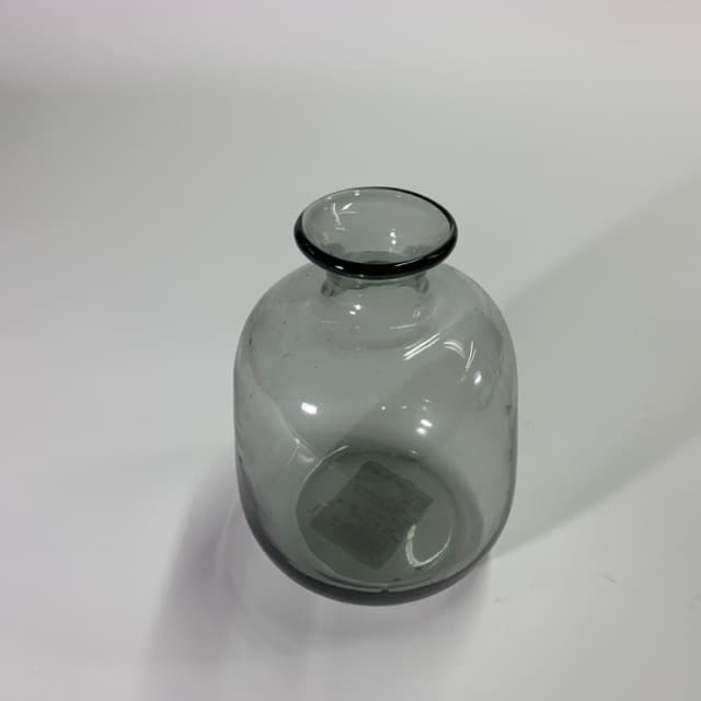 黑色透明玻璃花瓶小口