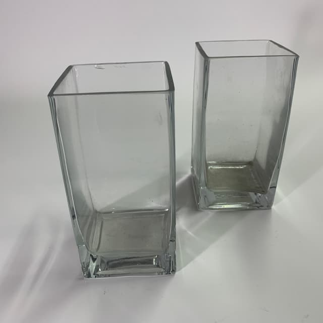 透明玻璃花瓶 寬口 2入