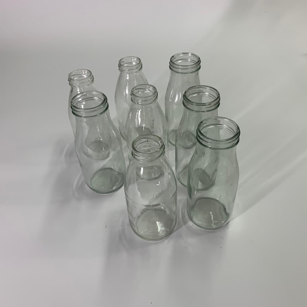牛奶透明玻璃瓶 8入