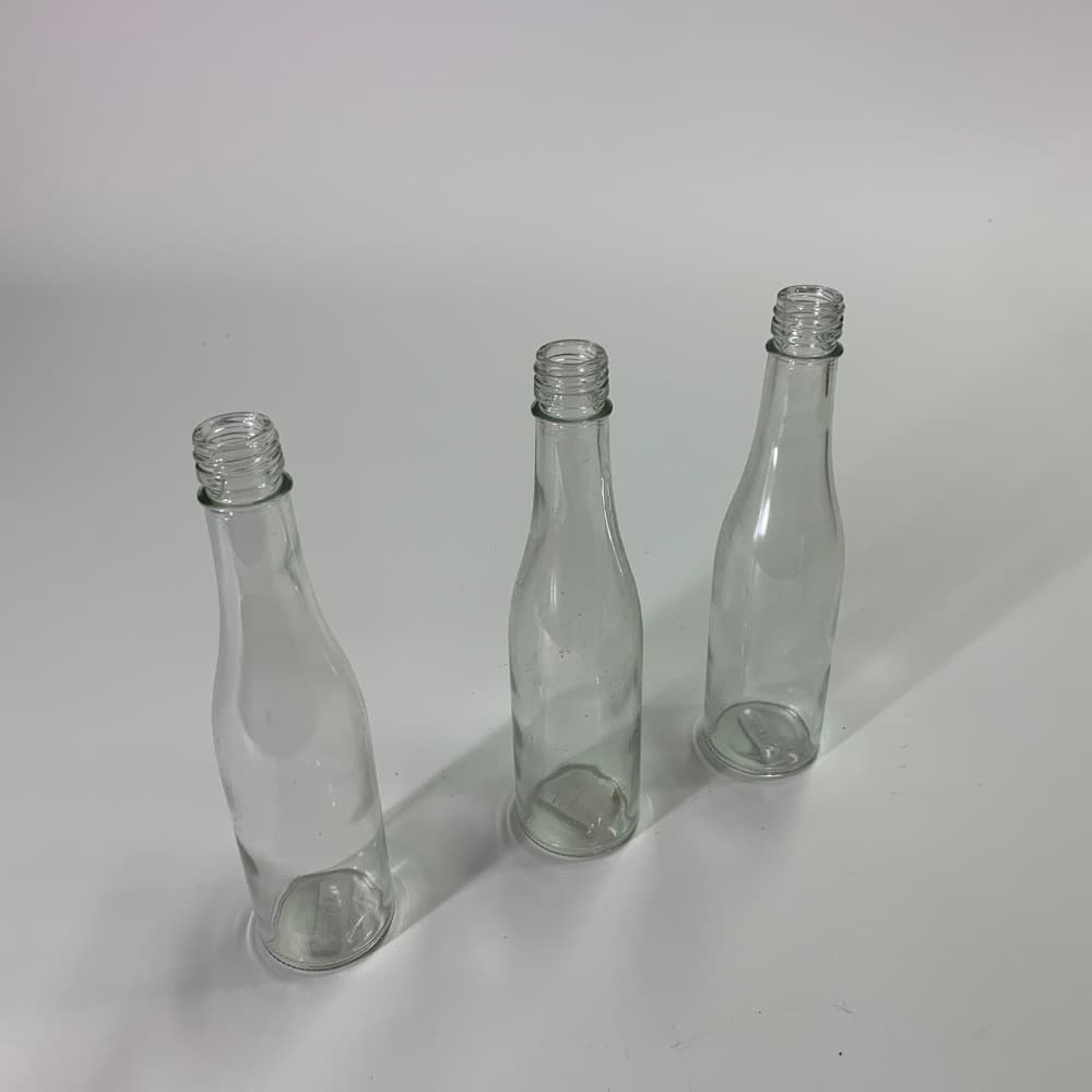 透明玻璃瓶小口 3入細長