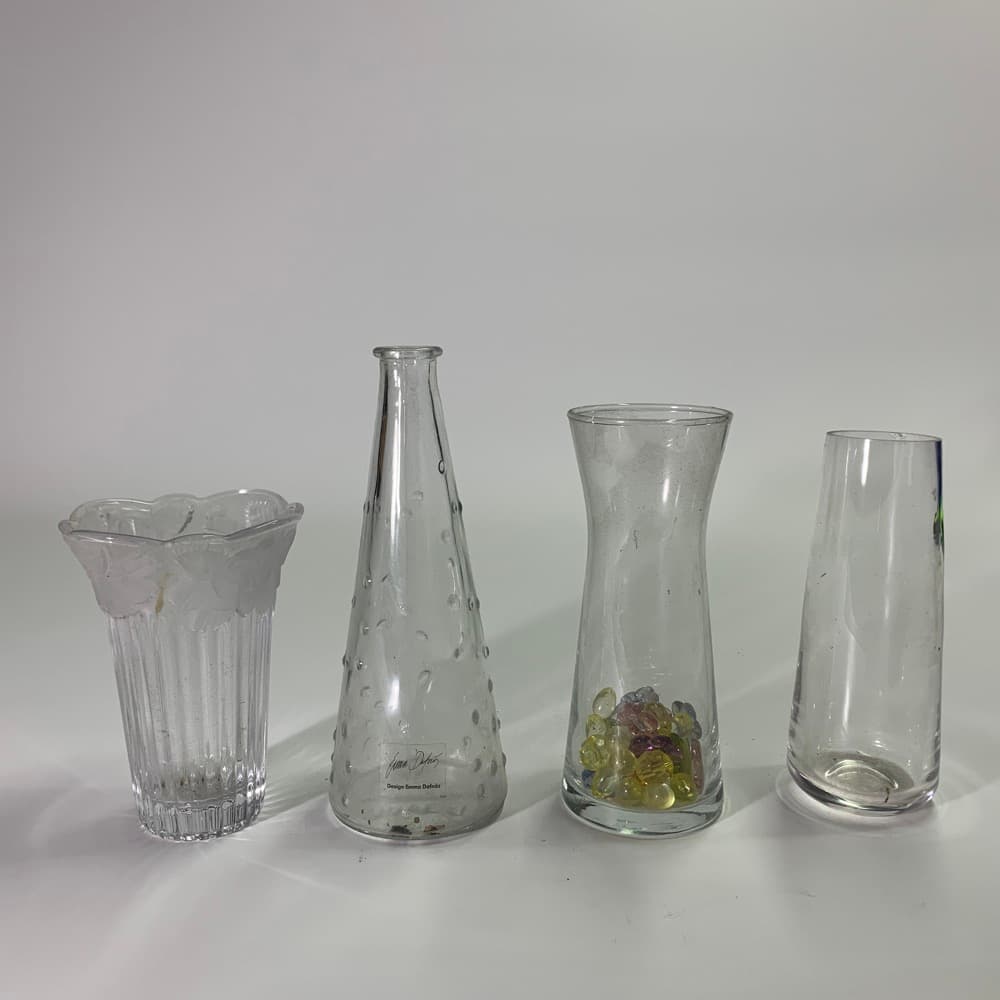 多造型透明玻璃瓶 5入組