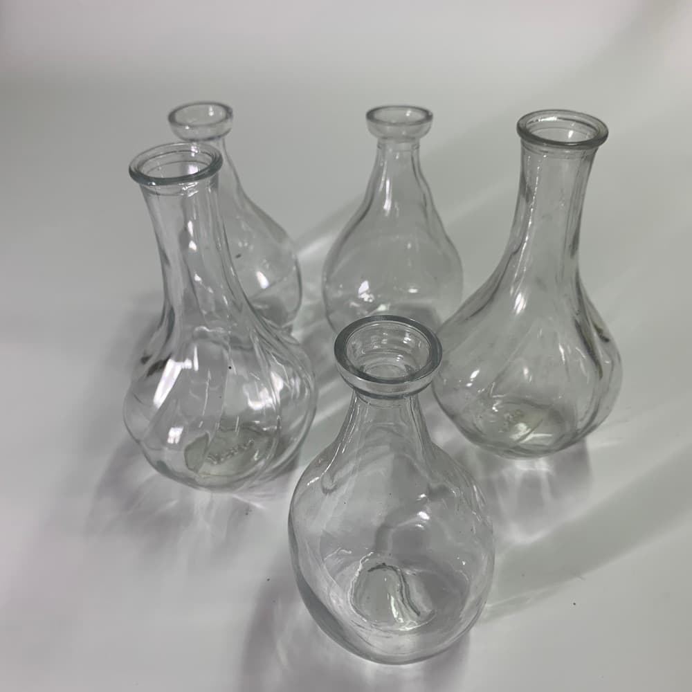 透明玻璃瓶小口 5入
