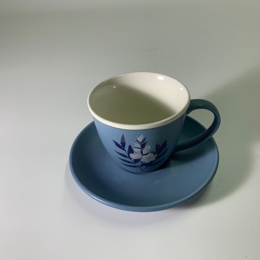 藍色陶瓷花圖案下午茶 1組