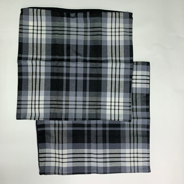 黑藍色條紋抱枕套 2入