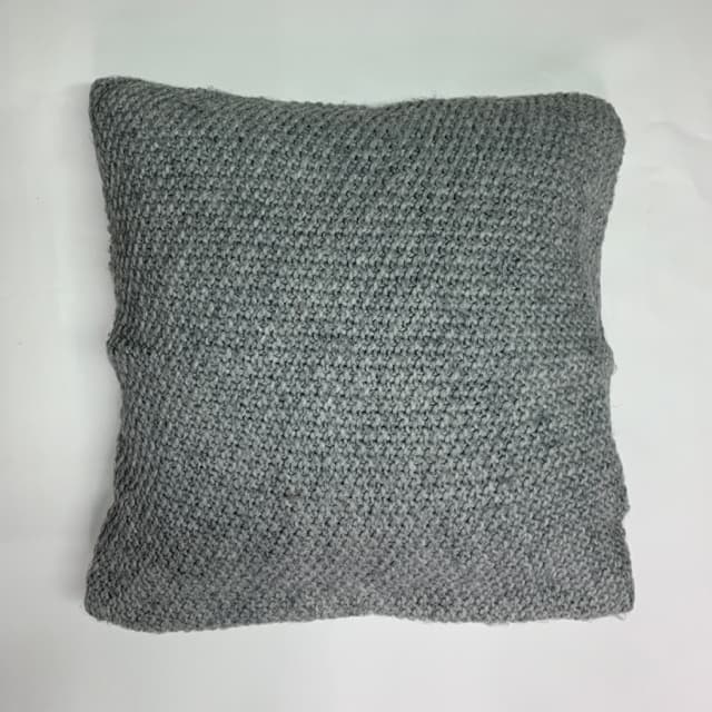 灰色針織抱枕套 1入