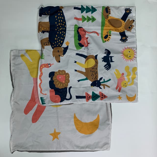繽紛動物圖案 pillow 2入