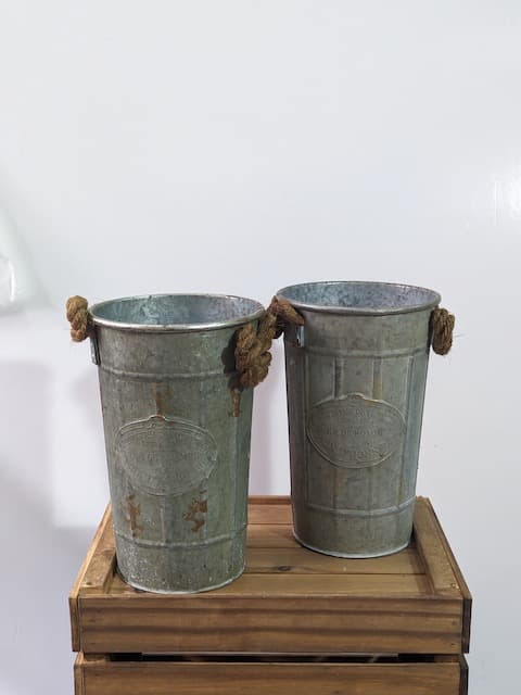 馬口鐵花桶x2