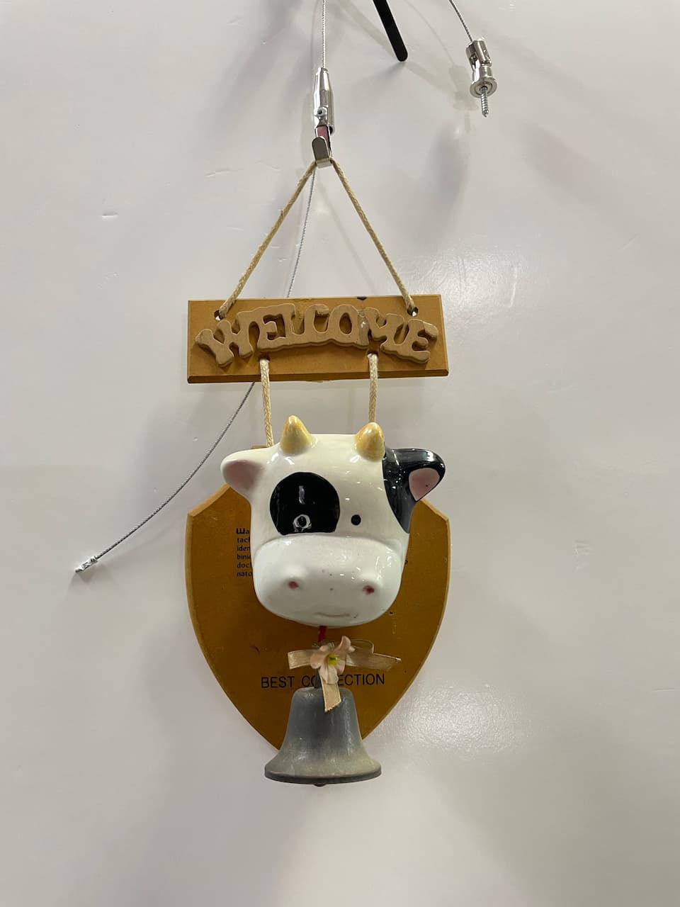 陶瓷乳牛造型門口歡迎掛飾
