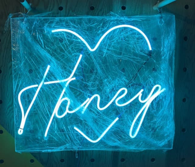 冰藍色 HONEY愛心