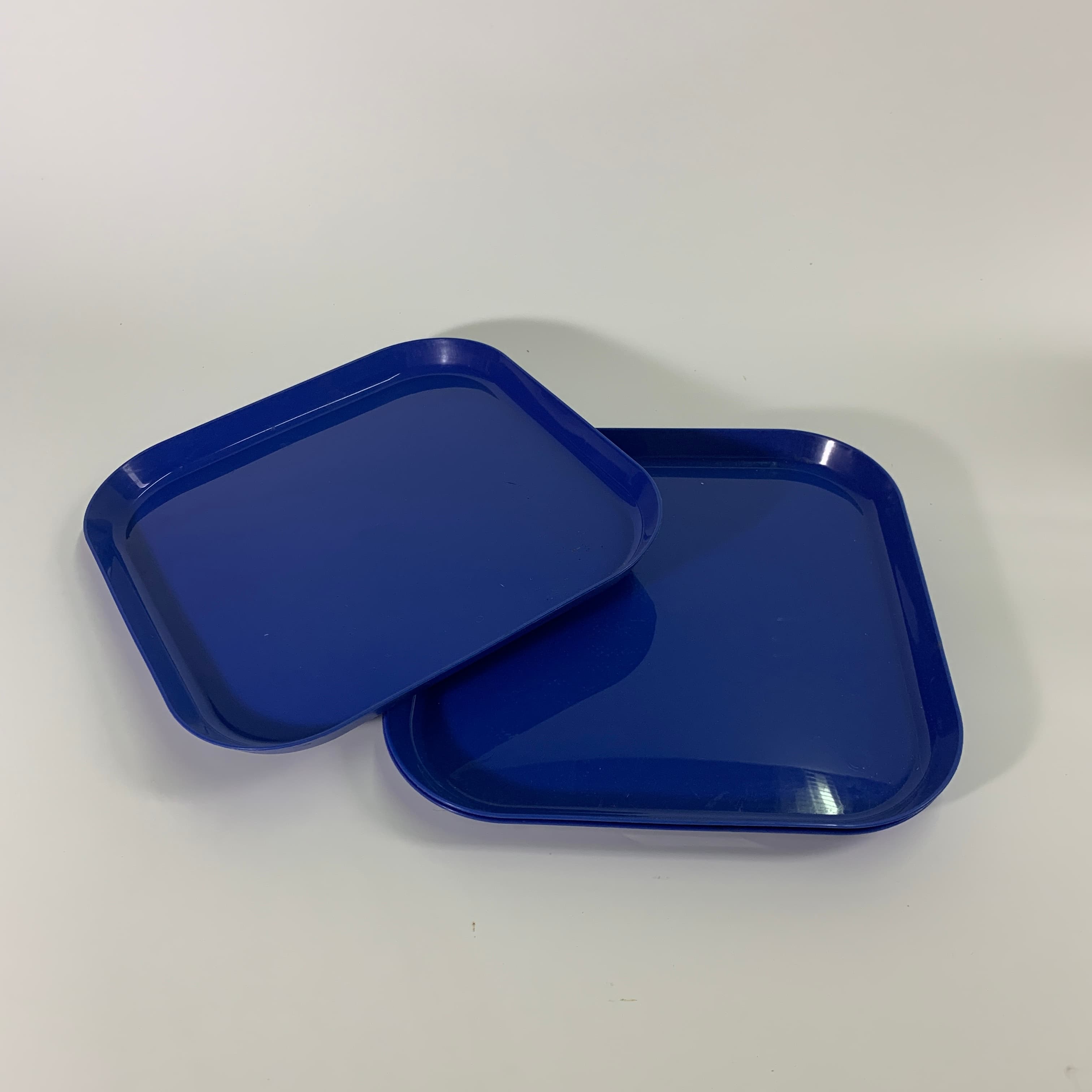 Ikea 藍色塑膠盤 3入