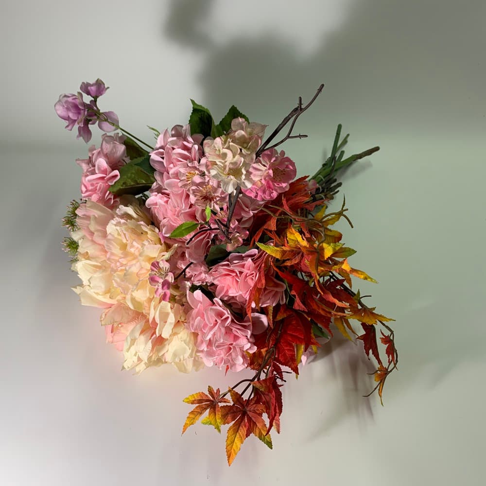 粉橘色系人造花