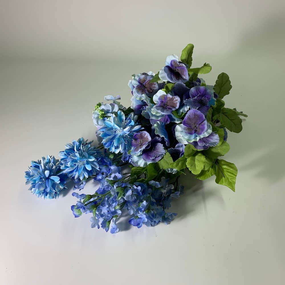 藍色系人造花